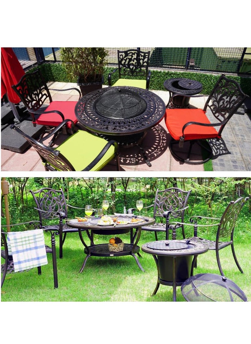 Schondor Furniture Barcelona | Firepit Long | 6 Seater | Made in Aluminum Cast | Outdoor Furniture | Made in Aluminum Cast | Patio | Perfect for Any Outdoor Space | Garden | Backyard  - Image 4