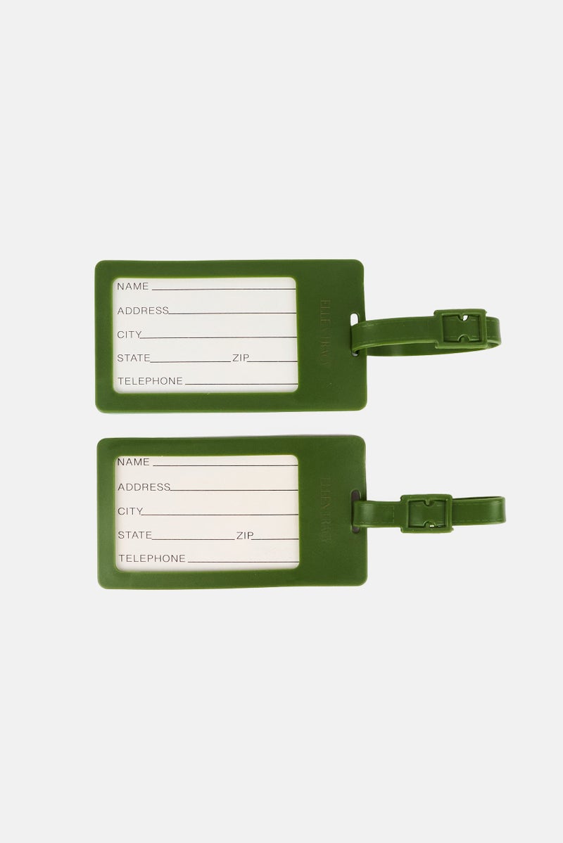 ELLEN TRACY 2 Pack Luggage Tag, Green - Image 2