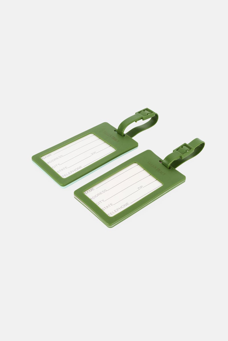 ELLEN TRACY 2 Pack Luggage Tag, Green - Image 3