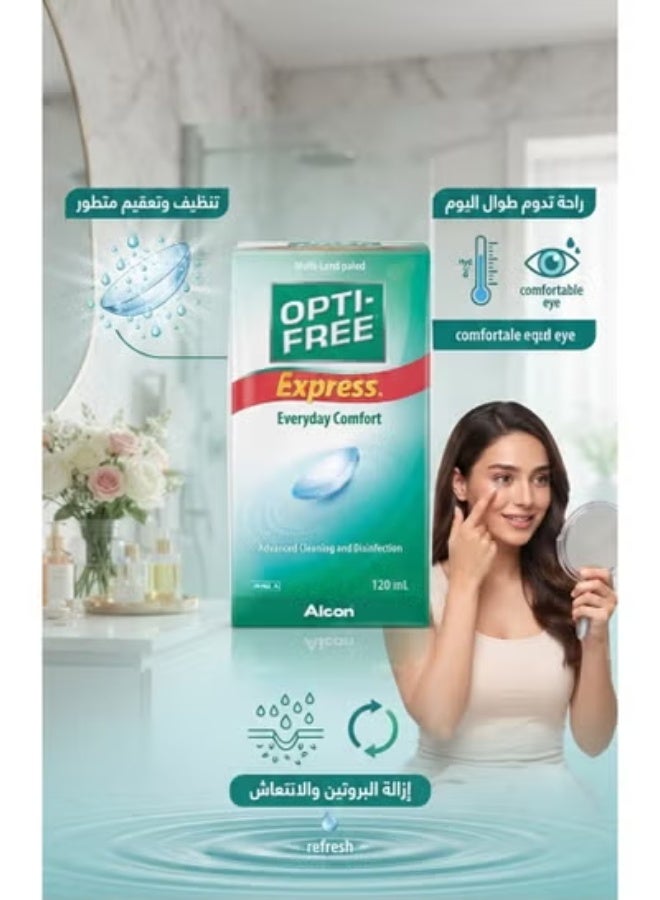 Opti-Free Express Multi-Purpose Disinfecting Solution Ever Day Comfort 120 ML - Image 2