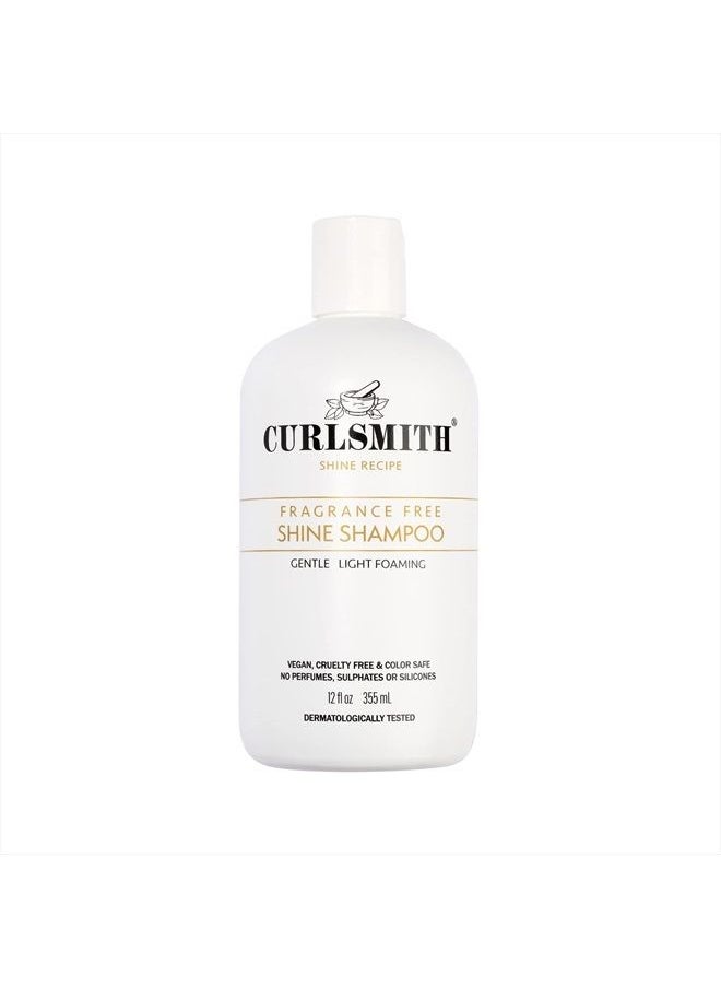 CURLSMITH Shine Shampoo, Gentle, Sensitive, Fragrance Free Cleanser for All Curl and Hair Types, Vegan (12 fl oz)  - Image 1