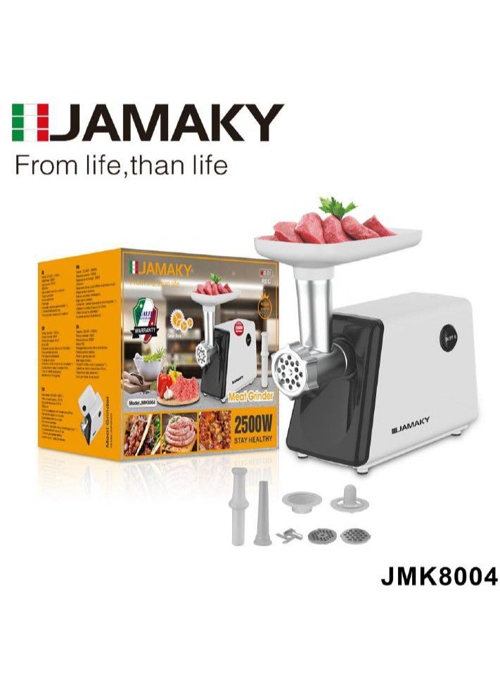 Jamaky Italy مفرمه لحم جماكي بقوه 2500 وات (ايطالي) JMK8004 