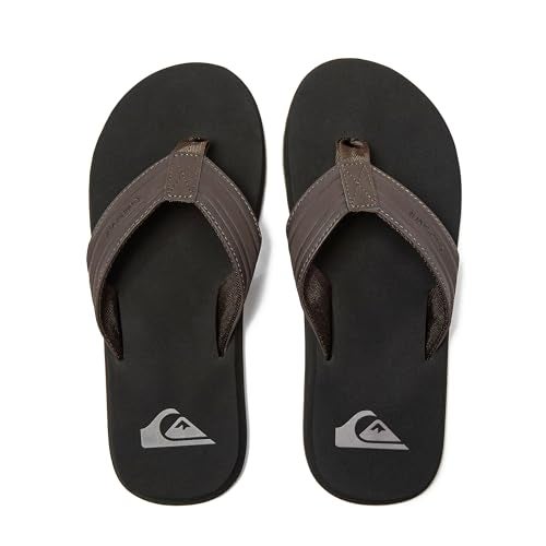 QUIKSILVER صندل كويك سيلفر للرجال بنمط مونكي رينش 3 نقاط، بني/أسود/بني، 12 M US - Image 4