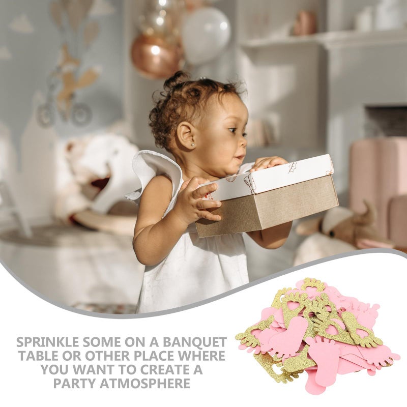 200pcs Pink Gold Paper Confetti Scatter Unique Party Decor for Birthday Table Decoration - Image 4