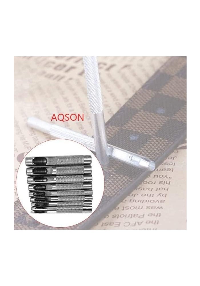 AQ AQSON طقم مثقاب مجوف AQSON 9 قطع (2.5 مم - 10 مم) - أداة حرفة جلدية من الصلب الكربوني - Image 5
