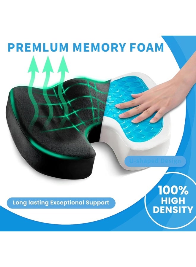 MostNow Seat Cushion, Memory Foam Seat Cushion, Office Chair Car , Non-Slip Butt Pillow Memory Foam Coccyx Cushion, Cushion for Tailbone Pain Sciatica & Back Pain Relief - Image 2