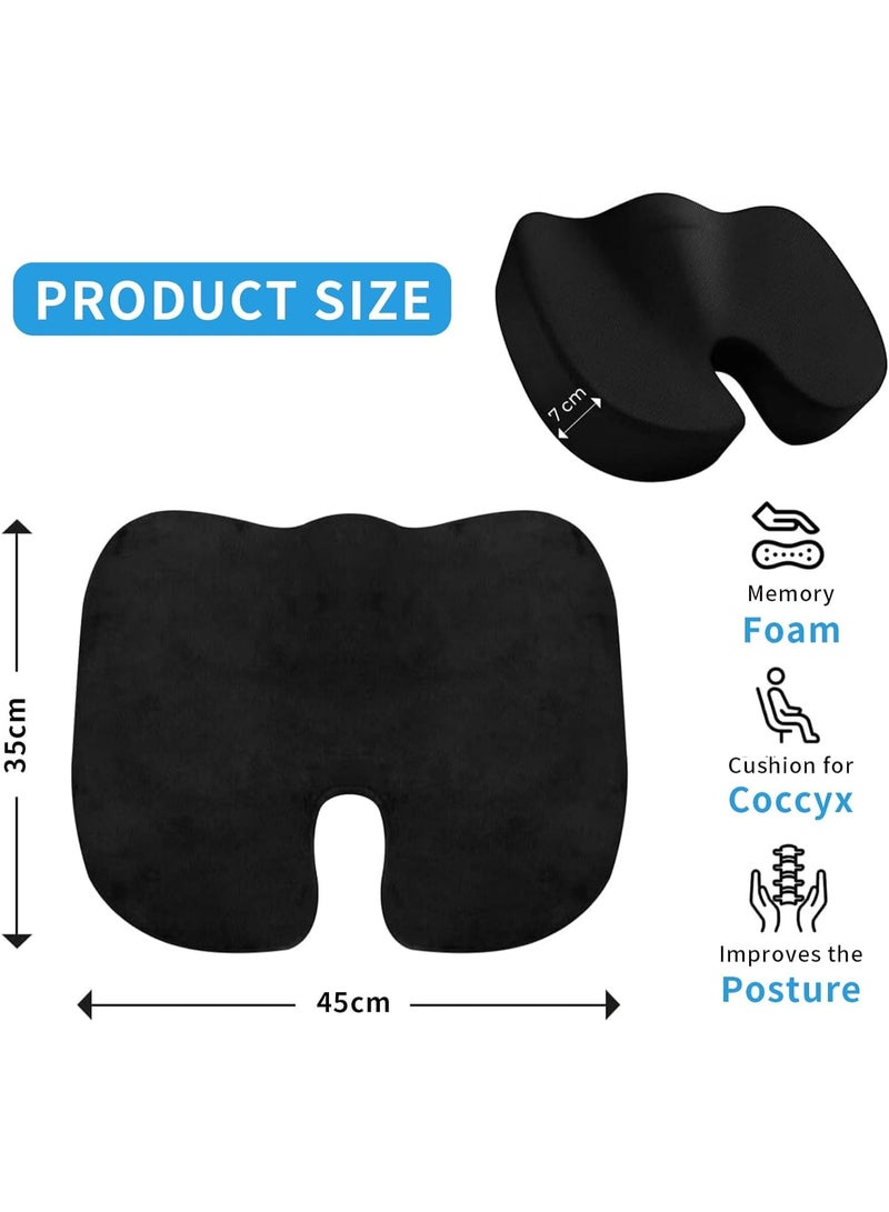 MostNow Seat Cushion, Memory Foam Seat Cushion, Office Chair Car , Non-Slip Butt Pillow Memory Foam Coccyx Cushion, Cushion for Tailbone Pain Sciatica & Back Pain Relief - Image 3