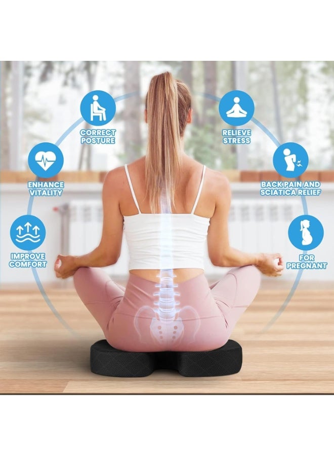 MostNow Seat Cushion, Memory Foam Seat Cushion, Office Chair Car , Non-Slip Butt Pillow Memory Foam Coccyx Cushion, Cushion for Tailbone Pain Sciatica & Back Pain Relief - Image 4