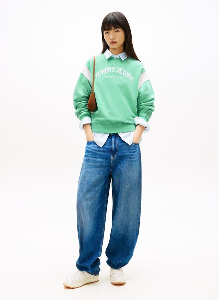TOMMY JEANS Contrast Logo Embroidery Boxy Sweatshirt - Image 4