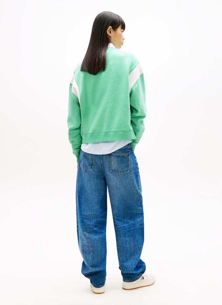 TOMMY JEANS Contrast Logo Embroidery Boxy Sweatshirt - Image 2