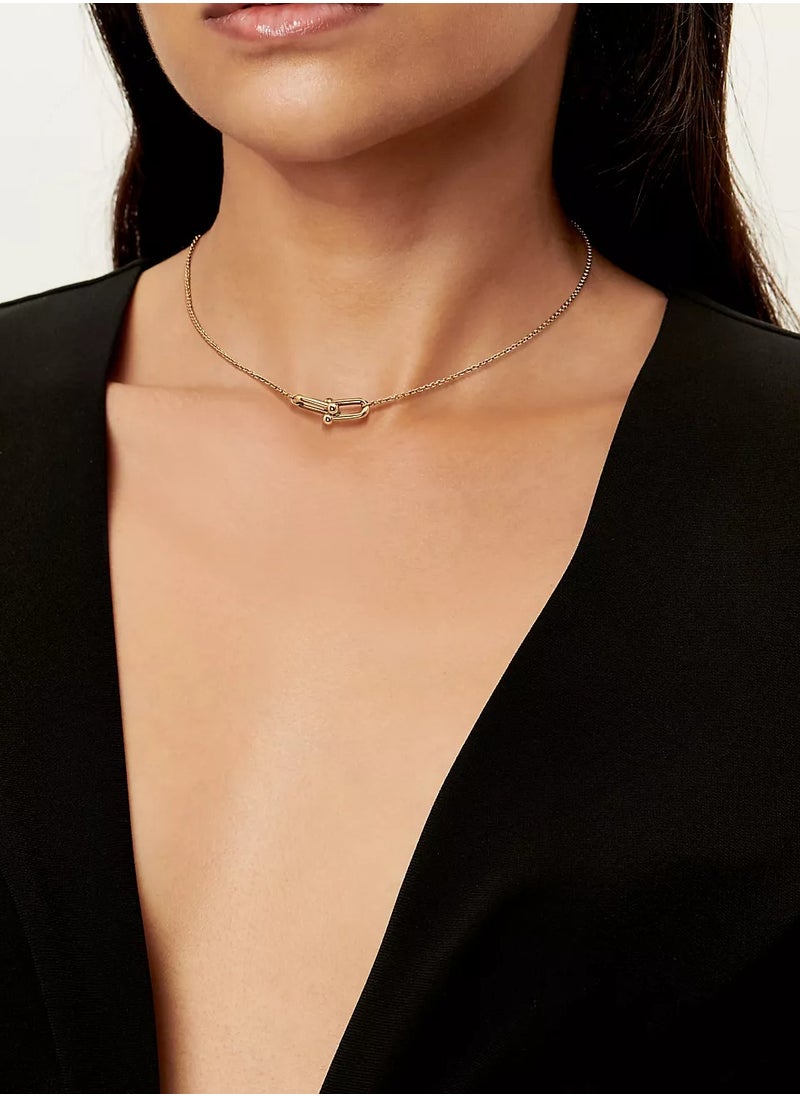 Tiffany HardWear Small Double Link Pendant in Yellow Gold