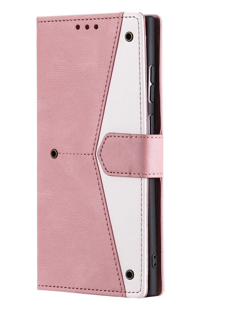 Suteni Color Block Flip Cover Card Slots Leather Phone Case for Samsung - Image 1