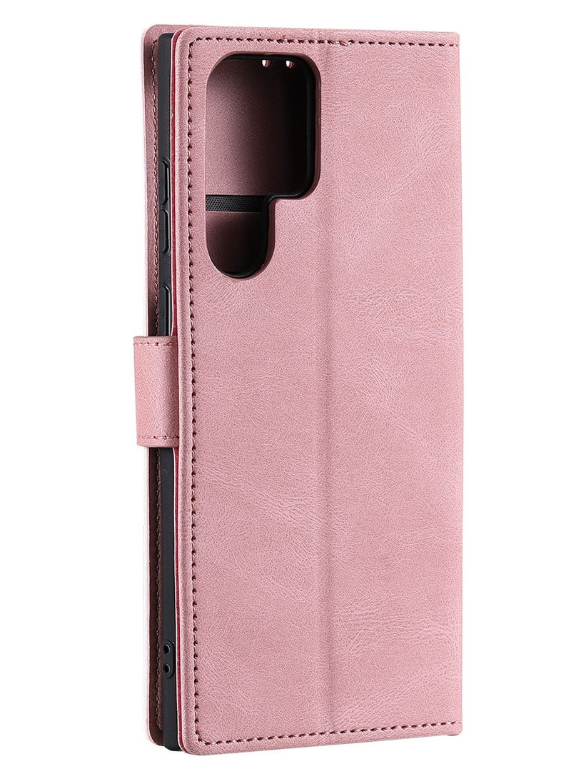 Suteni Color Block Flip Cover Card Slots Leather Phone Case for Samsung - Image 2