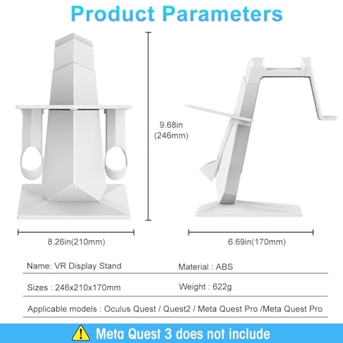 Verilux Glasses Storage Stand Non-Slip Desktop Holder for VR Headset & Controller Stand for Meta Quest 3 VR Accessories for Meta Quest 3/ Meta Quest Pro/Oculus Quest 2/ Oculus Quest Controller Stand VR Stand - Image 4