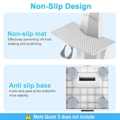 Verilux Glasses Storage Stand Non-Slip Desktop Holder for VR Headset & Controller Stand for Meta Quest 3 VR Accessories for Meta Quest 3/ Meta Quest Pro/Oculus Quest 2/ Oculus Quest Controller Stand VR Stand - Image 3