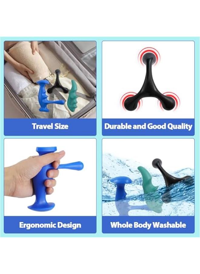 KHAJUL 3-Piece Point Massage Tool and Thumb Saver for Full Body Deep Tissue Massage, Manual Trigger with 3-Legged Massage Knobs, Stress Relief - Image 4