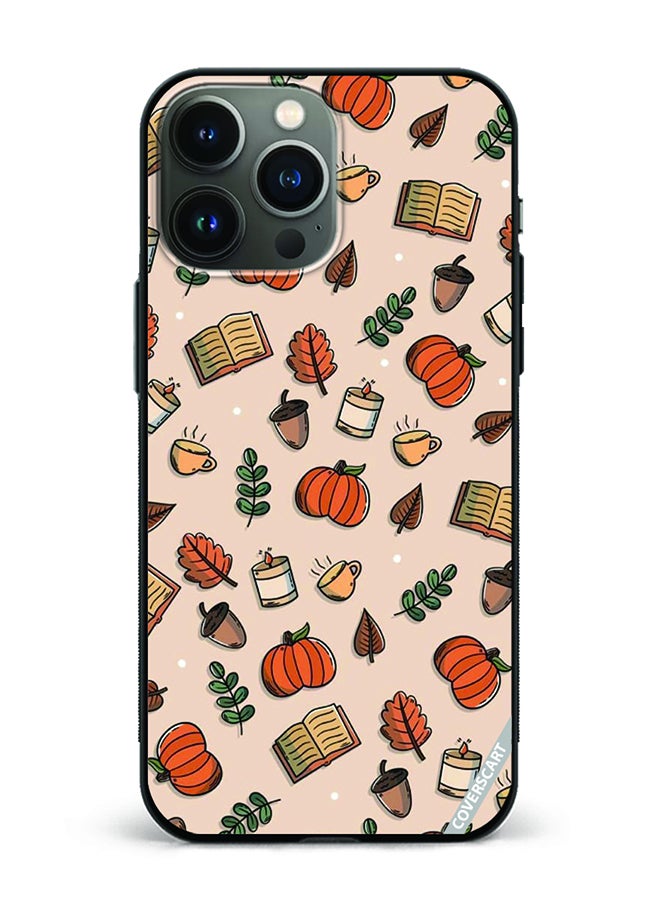 COVERSCART Protective Case Cover For Apple iPhone 13 Pro Pumpkin Design Multicolour