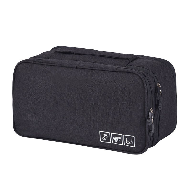 Bra Socks Storage Bag Wardrobe Underwear Storage Household Large Capacity Multi-functional Portable Dust-proof Storage Bag Black 