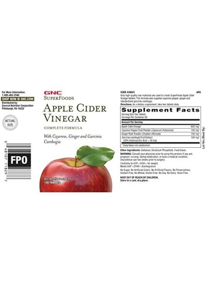 GNC Superfoods Apple Cider Vinegar - Image 4