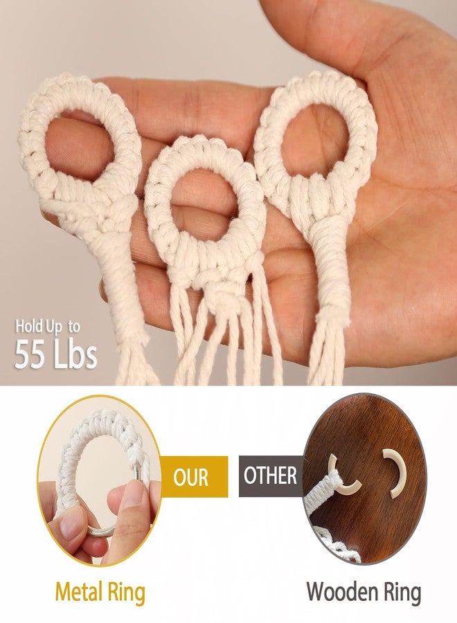 YKBU Stuffed Animals Hammock Corner Hanging Net Macrame Stuffed Animal Storage Plush Toy Holder Toy Organizer for Boho Nursery Playroom Bedroom Kids Room (cream, Large) - Image 4