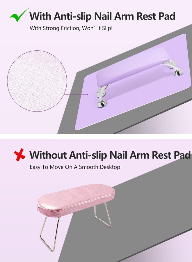Deciniee Nail Art Table Mat, 23.6x15.8in Arm Rest Pad for Acrylic Nails, Purple - Image 3