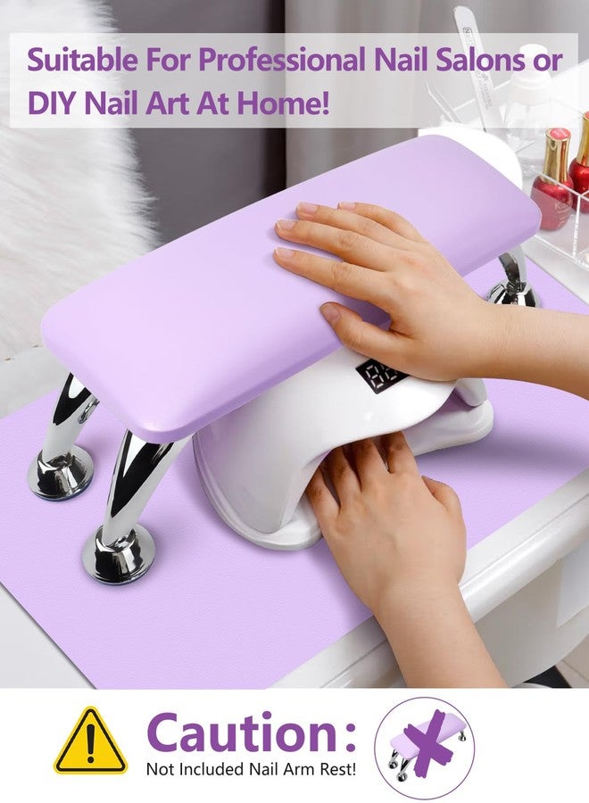 Deciniee Nail Art Table Mat, 23.6x15.8in Arm Rest Pad for Acrylic Nails, Purple - Image 2