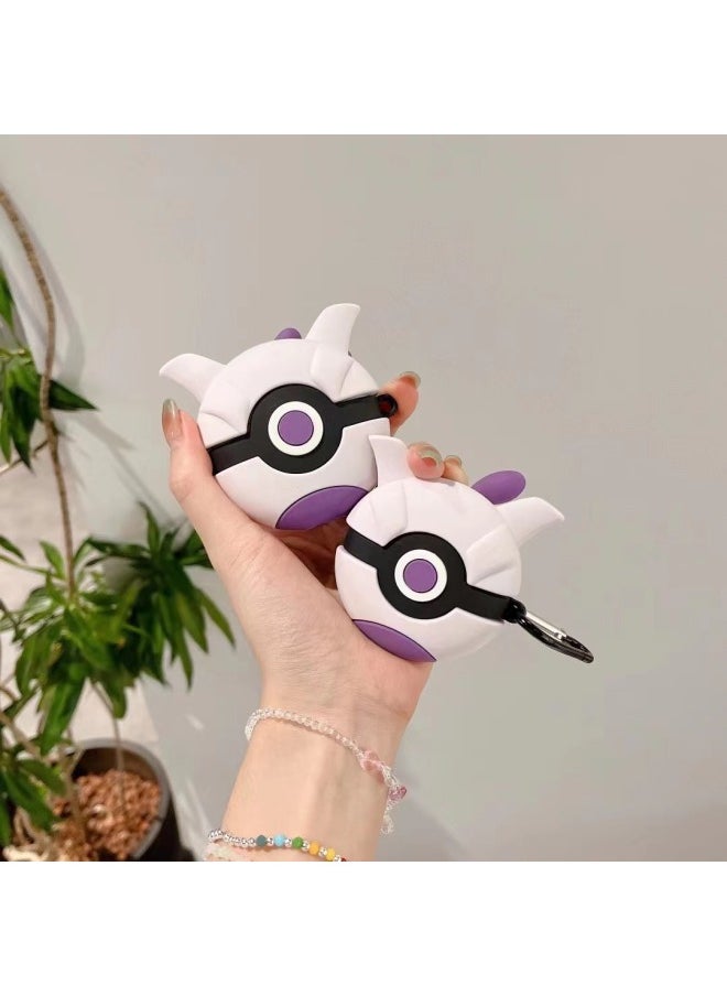 Generic - Pokémon Elf Ball Airpods 3 Protective Case For Apple Pro Wireless Bluetooth Headset Silicone Soft Case-Color:Purple Elf Ball + Carabiner-Applicable Model:Airpods 3 Generation - Image 1