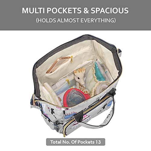 PACKNBUY Diaper Bag for Mom Dad for Travel Baby Bag (Grey) - Image 3