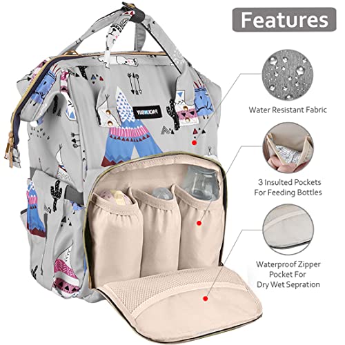 PACKNBUY Diaper Bag for Mom Dad for Travel Baby Bag (Grey) - Image 2