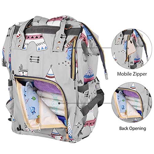 PACKNBUY Diaper Bag for Mom Dad for Travel Baby Bag (Grey) - Image 4