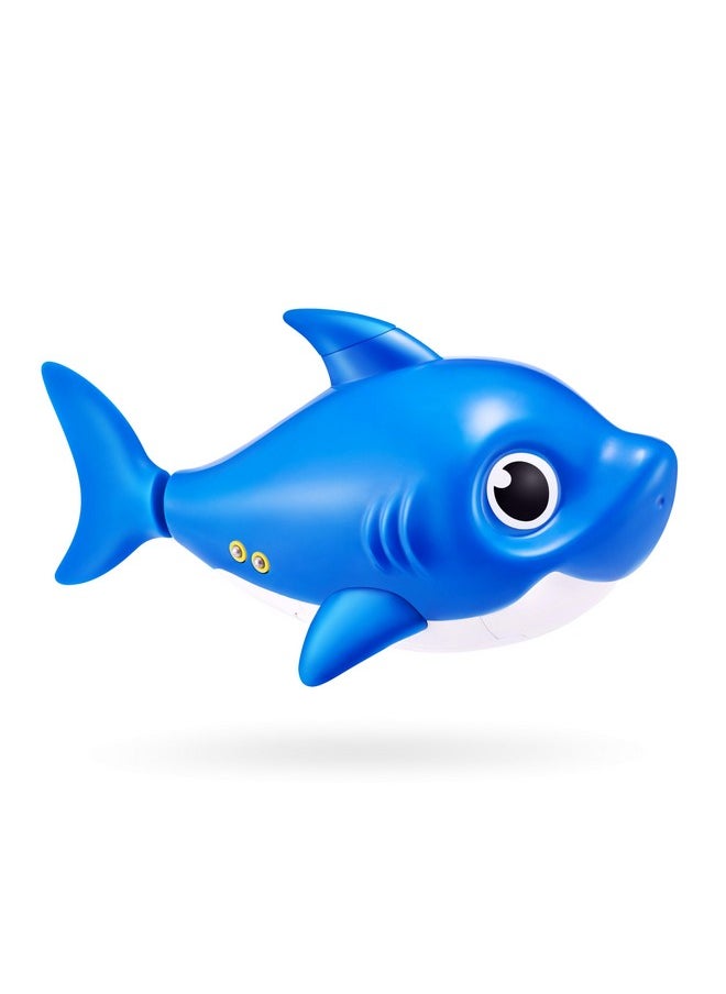 ROBO ALIVE Robo Alive Junior Baby Shark New Silicon Fins Version Singing and Swimming Daddy Shark (Blue) by ZURU  - Image 3