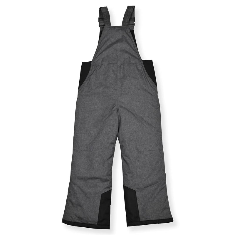 Arctic Quest Boys Girls Unisex Classic Ski & Snow Bib Overall Winter Snowsuit Water-Resistant Windproof Outdoor Rain Bib, Grey Heather, 10-12 - Image 2