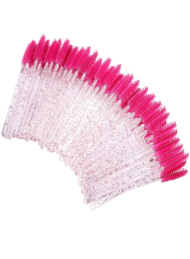 GoWorth 200 PCS Disposable Crystal Eyelash Mascara Brushes Wands for Eye Lash Extension, Eyebrow and Makeup (Pink) - Image 5
