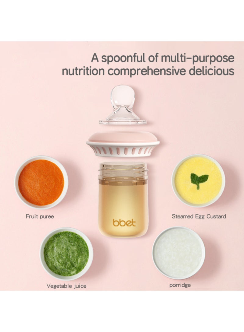 Twisoo Baby Feeding Bottle, Baby Safe Silicone Bottle with Mini Spoon Feeder for Rice Cereal, 80ML Silicone Spoon Baby Bottle – Safe, Convenient Feeding Solution (Pink) - Image 3