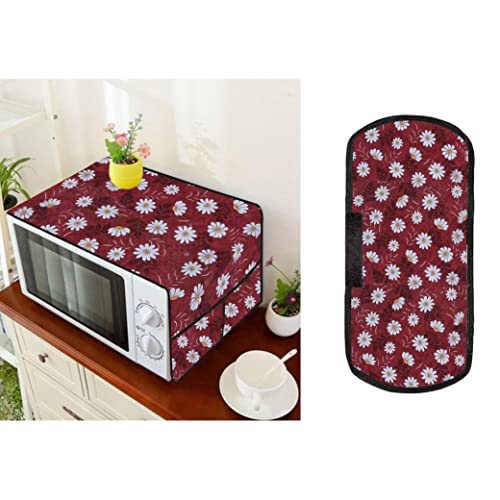 Wings Star Oven Cover for Panasonic 20 L Solo Microwave Oven (NN-ST26JMFDG) Floral Pattern (Multicolour) - Microwave Oven Top Cover with 4 Utility Pockets and 1 Oven Handle Cover Design08 - Image 3