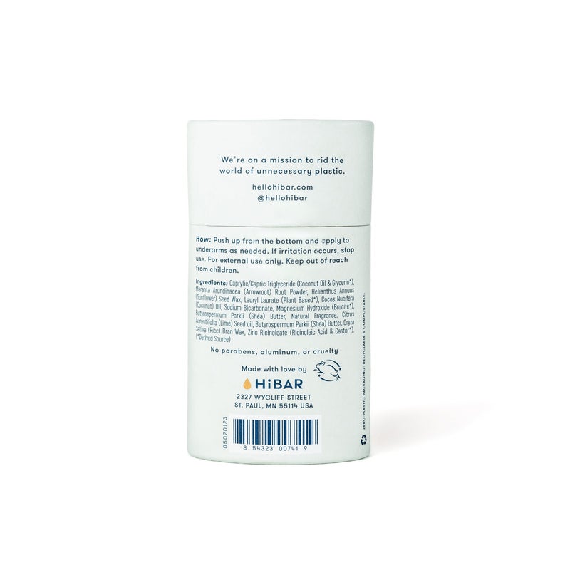 HiBAR - Bergamot & Cedar Plastic Free Deodorant - Natural Deodorant - All-Day Protection - With Sunflower Seed Wax, Rice Bran & Shea Butter - Plastic, Paraben & Aluminum-Free - Vegan - 3 Pack - Image 5