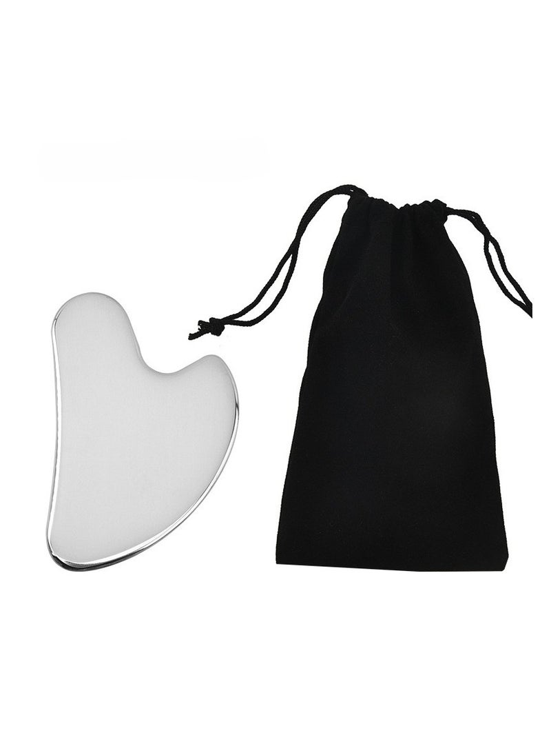 Shein Gua Sha Facial Tool, Stainless Steel GuaSha Face Lift Massage Beauty Metal Skin Care Board Scraping Self Skincare Lymphatic Drainage Massager Lift Anti-Aging & Wrinkles Jawline Exerciser Tools - Image 2
