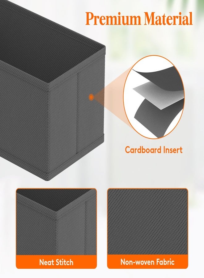 Lifewit 16 Pack Drawer Organizer, Dresser Underwear Drawer Organizer Bins, Foldable Fabric Closet Organizers, Storage Drawer Dividers, Dorm Room Essentials for Clothing, Socks, Towels, Ties Gray - Image 5