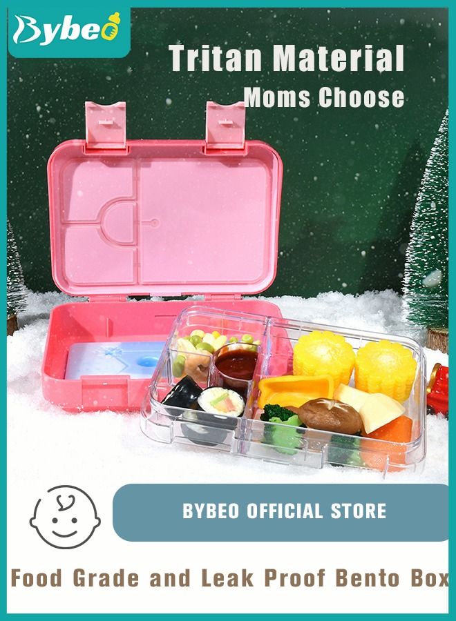 Bybeo Kids Bento Boxes, Children Lunch Box, Food Container for School / Office / Travel 6 Compartments Meal Prep, BPA FREE - Image 1