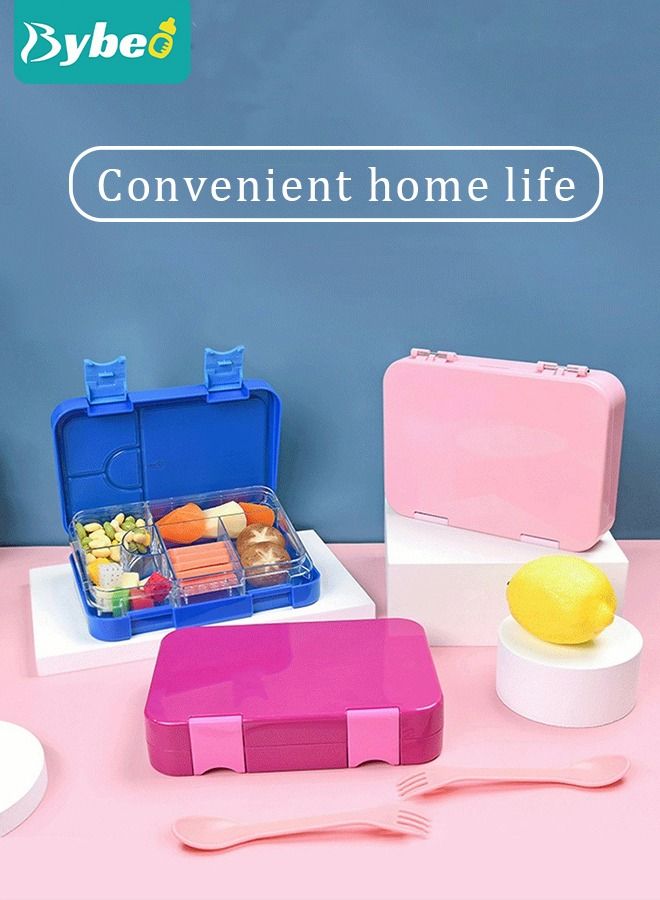 Bybeo Kids Bento Boxes, Children Lunch Box, Food Container for School / Office / Travel 6 Compartments Meal Prep, BPA FREE - Image 2