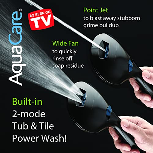 Hotel Spa AquaCare As-Seen-On-TV High Pressure 48-setting Rain & Handheld 3-way Shower Head Combo - Anti-clog Nozzles/Tub, Tile & Pet Power Wash/Extra Long 6 ft. Hose/Matte Black Finish - Image 4
