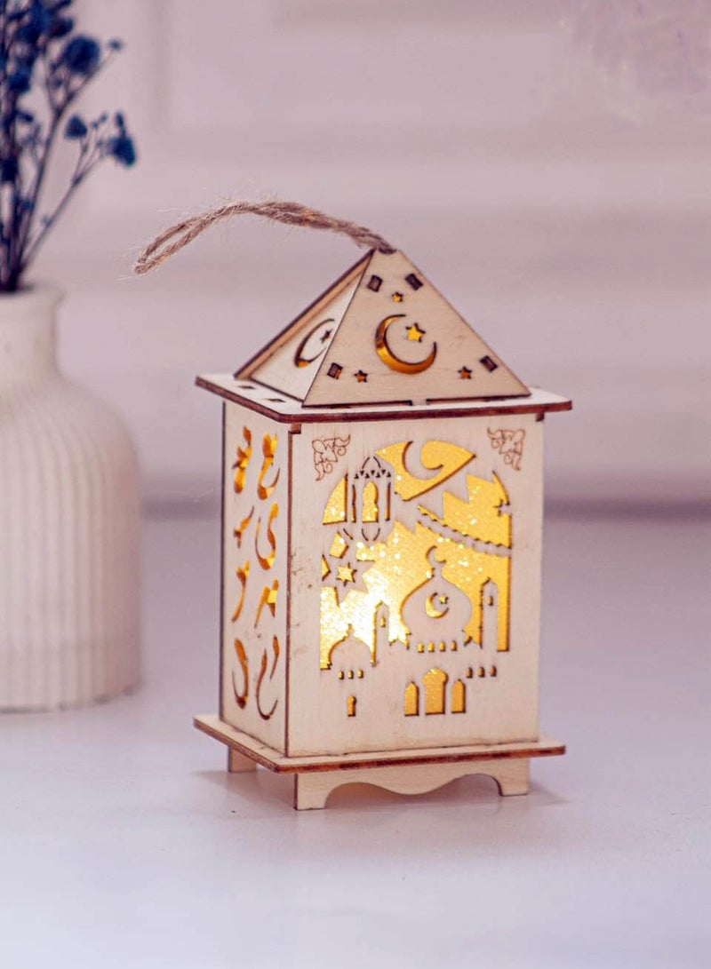 سي او أرماء اضاءة ال اي دي تعليقة خشبية تحوي عبارة رمضان كريم مناسبة لاجوار رمضان - Image 1