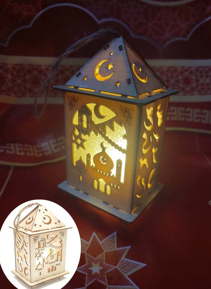 سي او أرماء اضاءة ال اي دي تعليقة خشبية تحوي عبارة رمضان كريم مناسبة لاجوار رمضان - Image 2