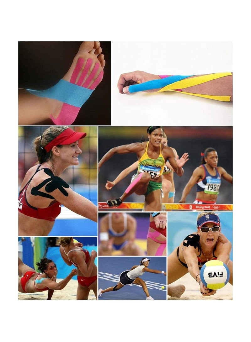 Generic COOLBABY 2Pc Tape MUScle Bandage 5Cm X 5M Sports Kinesiology Tape Roll Cotton Elastic Adhesive Strain Injury MUScle Sticker - Image 4