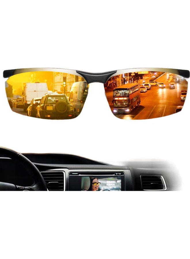 CAPONI Day And Night Dual-Use Photochromic Sunglasses Polarized Night Vision Glasses Men Driving Special Anti-Glare Night Driving Sunglasses - Image 3