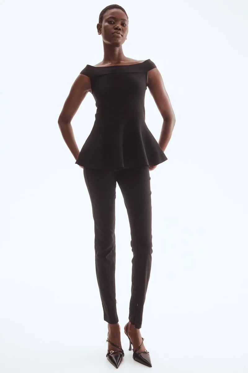 H&M Off-the-shoulder peplum top