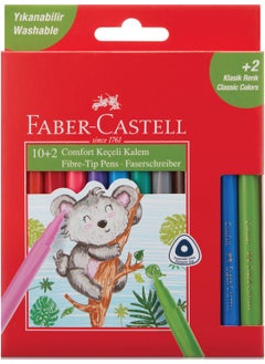 FABER-CASTELL Comfort Washable Felt Tip Pen 10+2  - Image 1