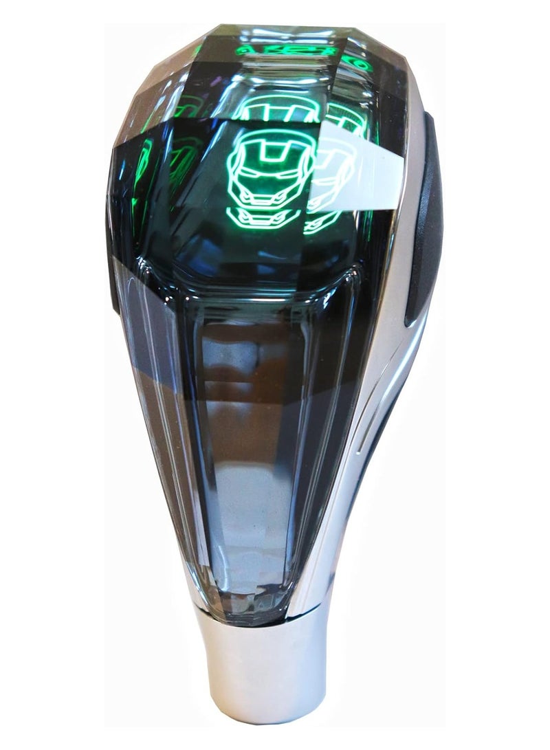 WINCA 7 Colors Crystal Gear Lever knobs with logo Touch Activated Ultra LED Light Illuminated Gear Shift Knob,Fits for Most Cars with Button-Less Operated Shifter (MANUAL) - Image 1