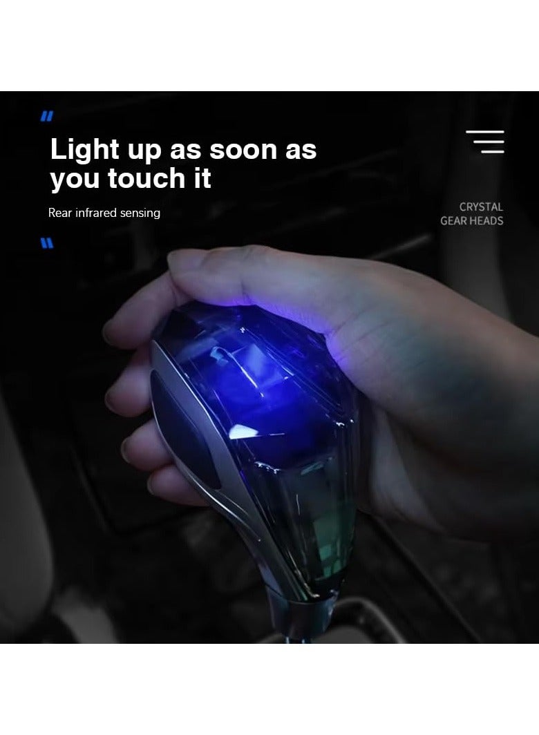 WINCA 7 Colors Crystal Gear Lever knobs with logo Touch Activated Ultra LED Light Illuminated Gear Shift Knob,Fits for Most Cars with Button-Less Operated Shifter (MANUAL) - Image 3