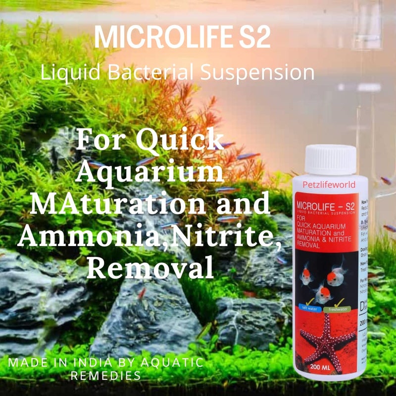 VAYINATO Aquatic Remedies Micro Life S2 Beneficial Bacteria Liquid Bacterial Suspension For Quick Aquarium Maturation And Ammonia And Nitrite Removal (50 Ml) - Image 2